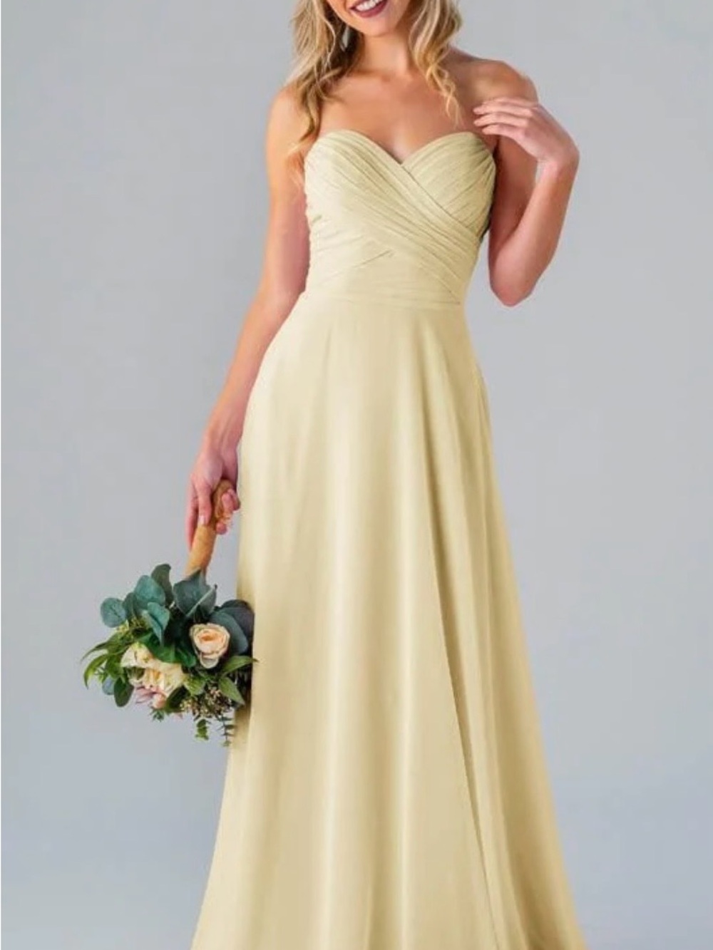 Kennedy Blue Lisa Dress - Buttercup Yellow - Size 6 - Bridesmaid/Formal